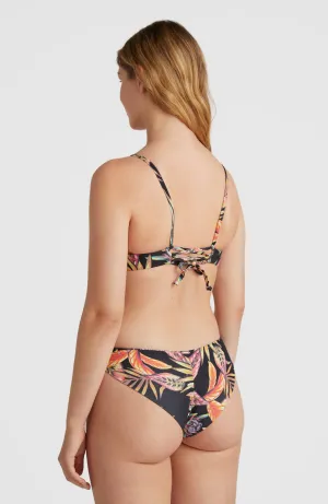 Maoi Bikini Bottoms | Black Tropical Flower