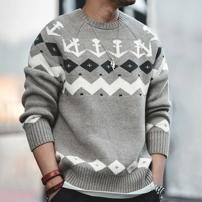 Men's Winter Casual Crew Neck Sweater