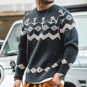Men's Winter Casual Crew Neck Sweater