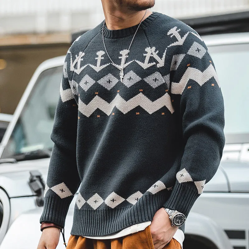 Men's Winter Casual Crew Neck Sweater