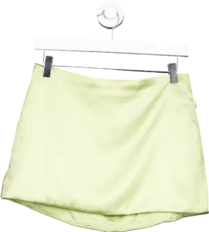 Mistress Rocks Light Green Satin Mini Skirt UK S