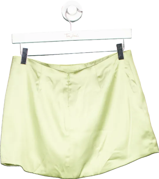 Mistress Rocks Light Green Satin Mini Skirt UK S