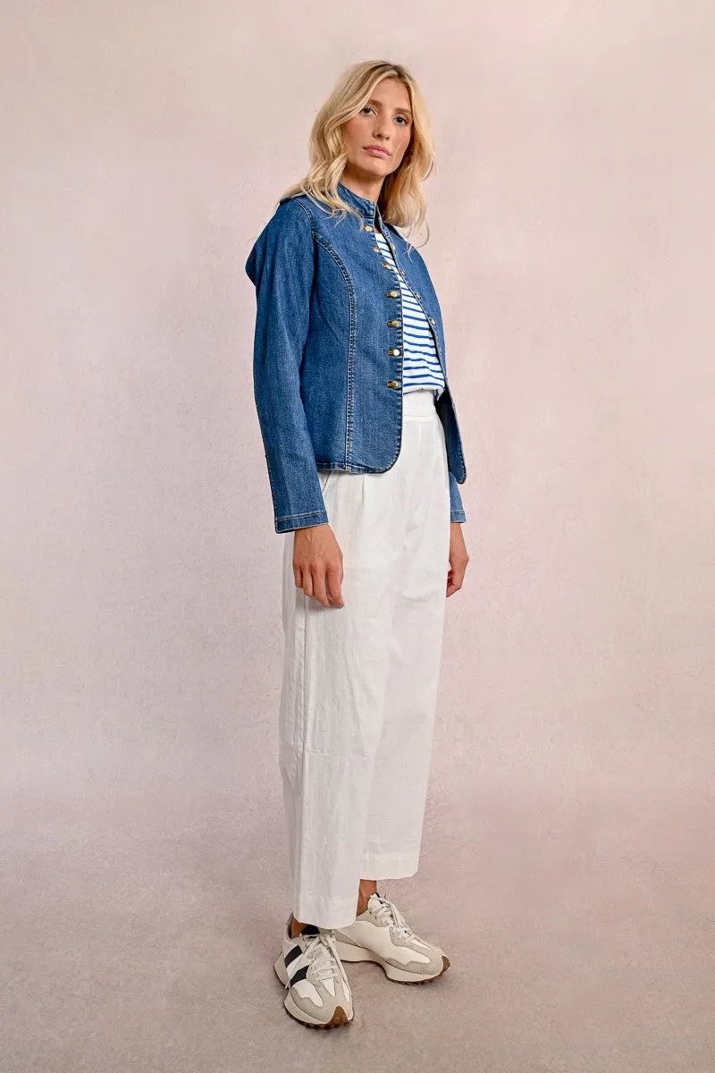 Molly Bracken Military Style Denim Jacket