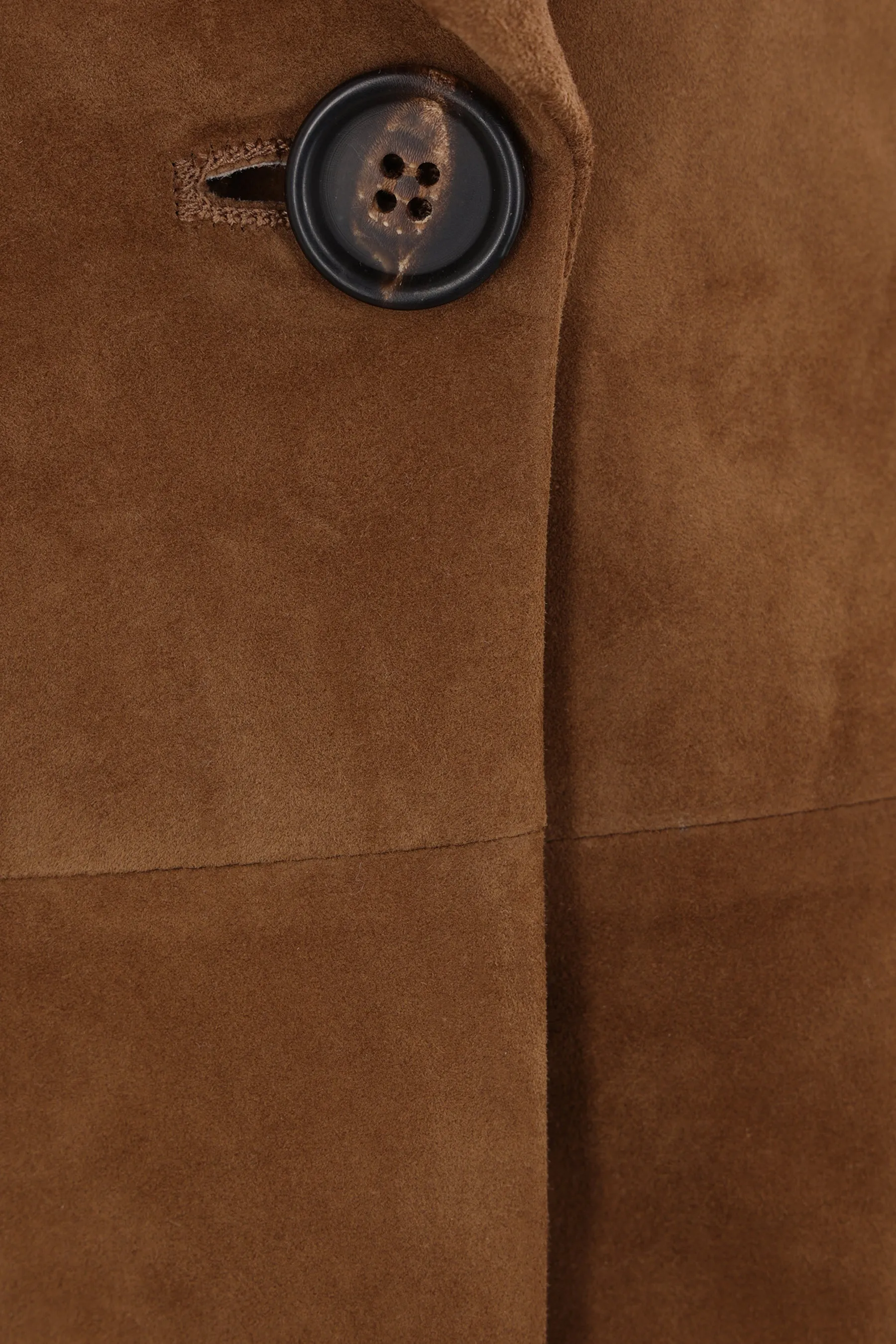Monili Single-Breasted Suede Jacket