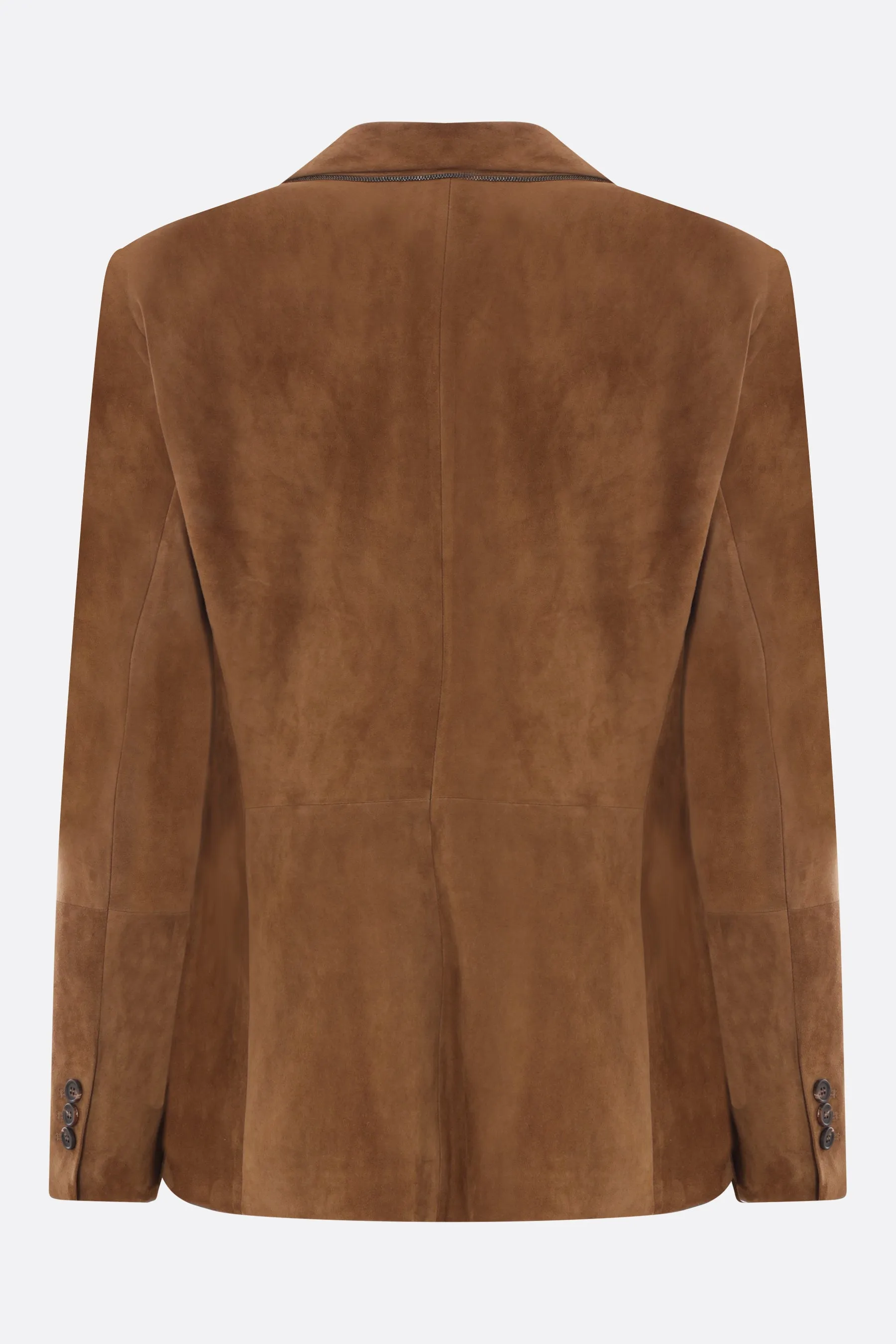 Monili Single-Breasted Suede Jacket