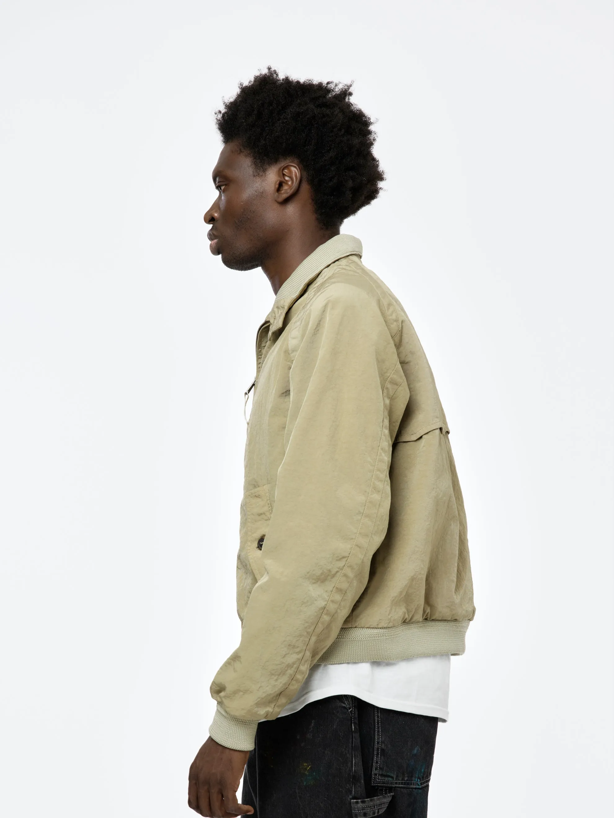 Nylon Sports Jacket (Beige)
