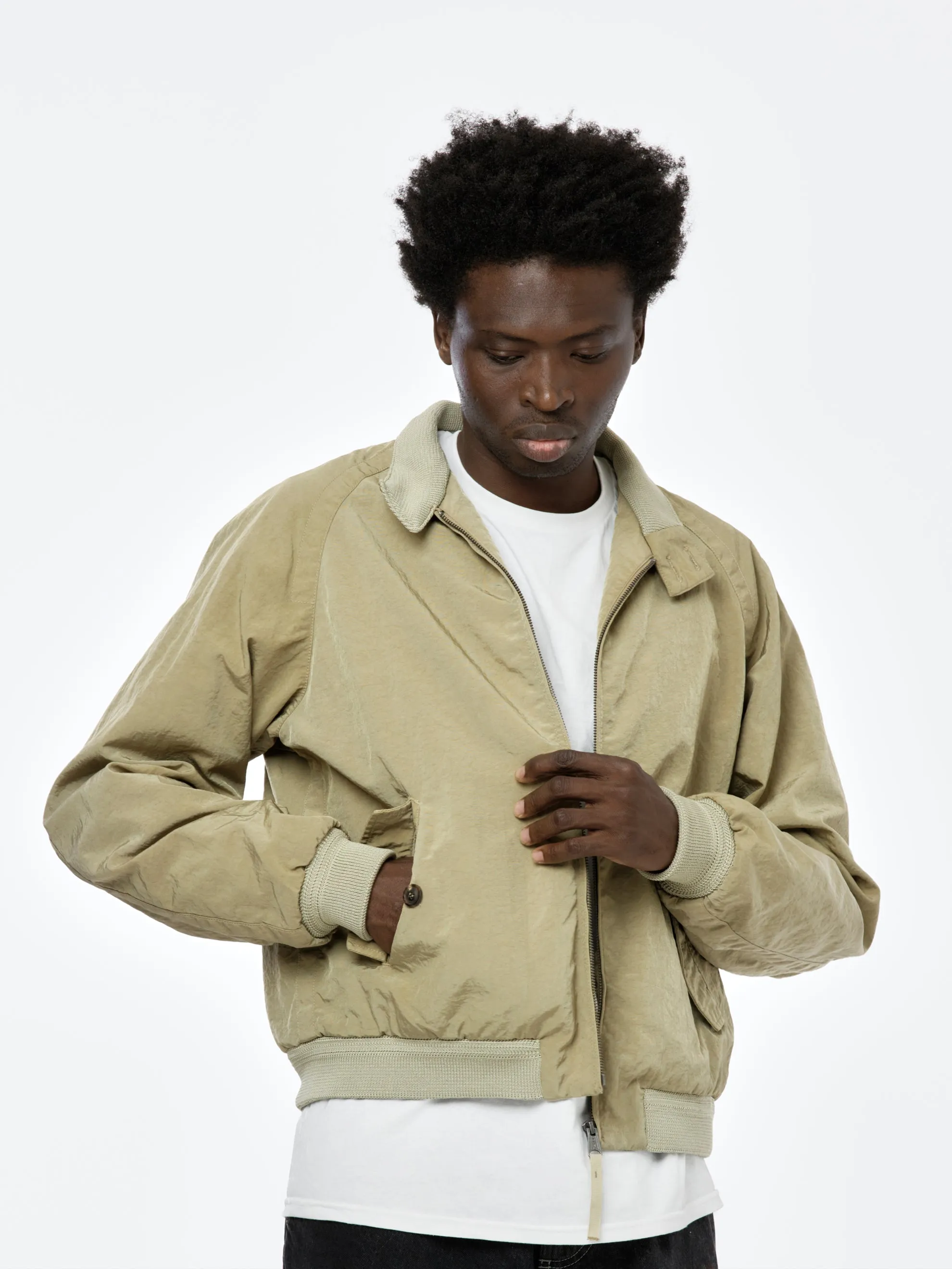 Nylon Sports Jacket (Beige)