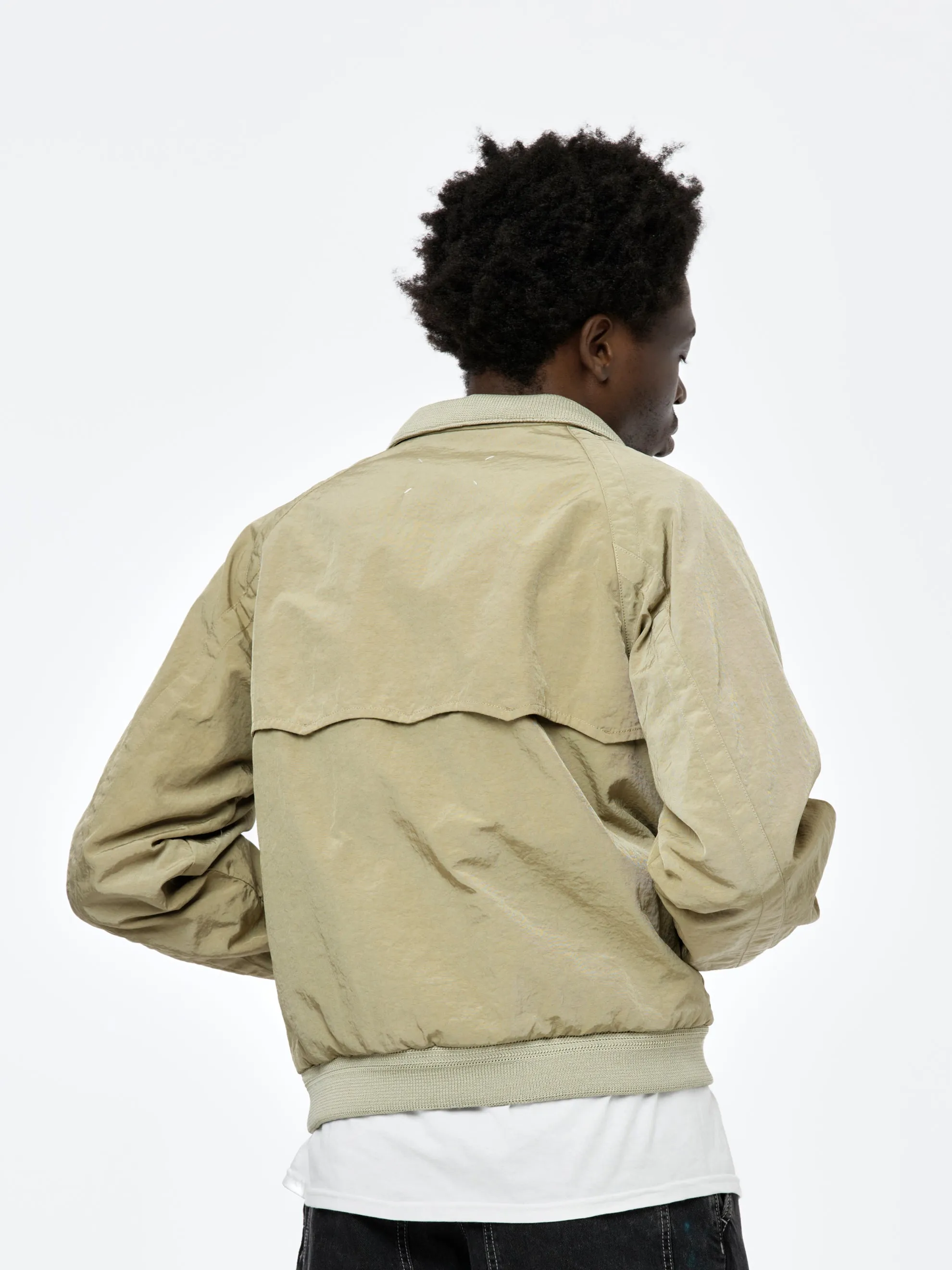 Nylon Sports Jacket (Beige)