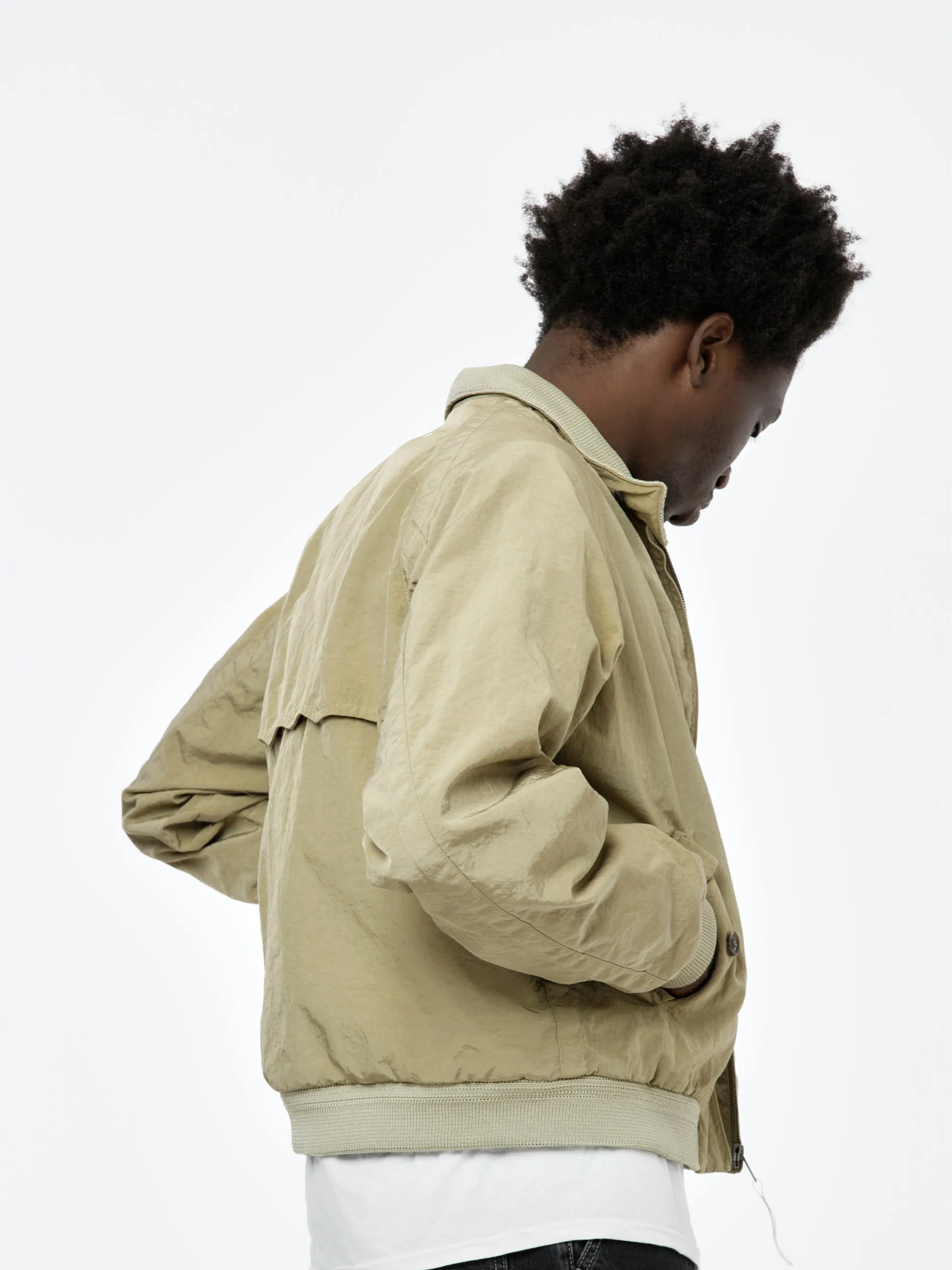 Nylon Sports Jacket (Beige)