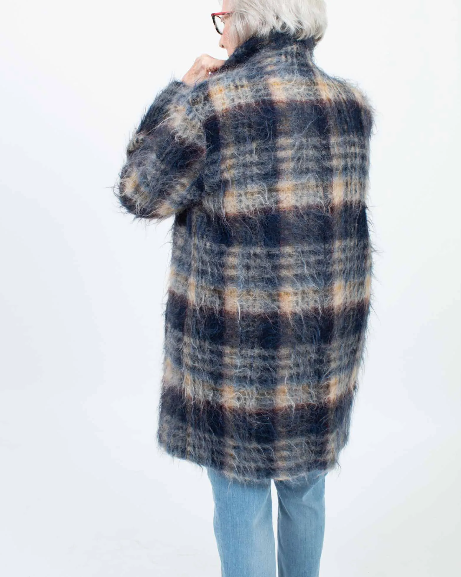 Plaid Mohair Coat