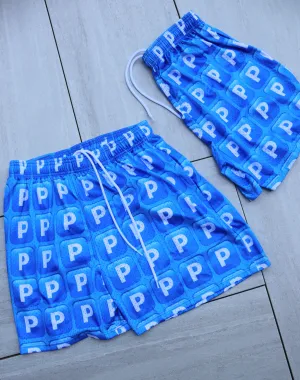 PUSHIN P CUSTOM MESH BASKETBALL TRUNK DRAWSTRING SHORTS