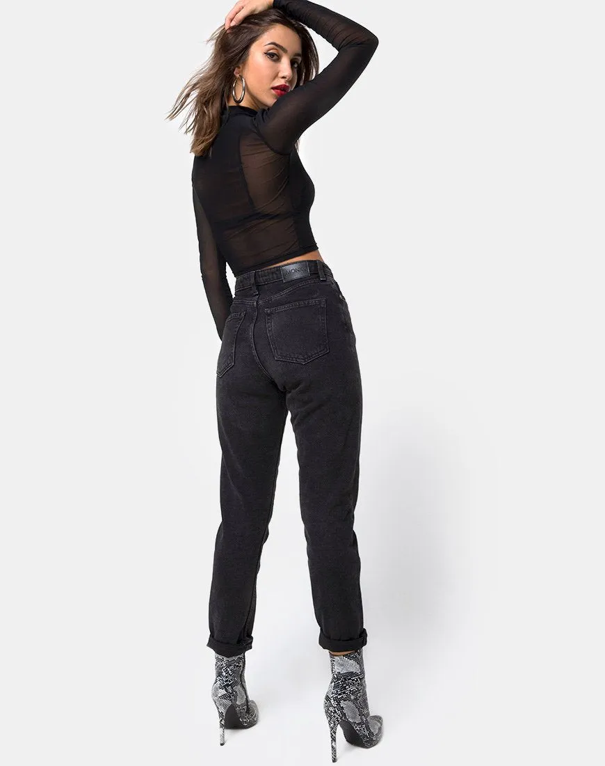 Rhala Crop Top in Black
