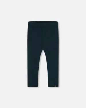 Rib Leggings Dark Emerald