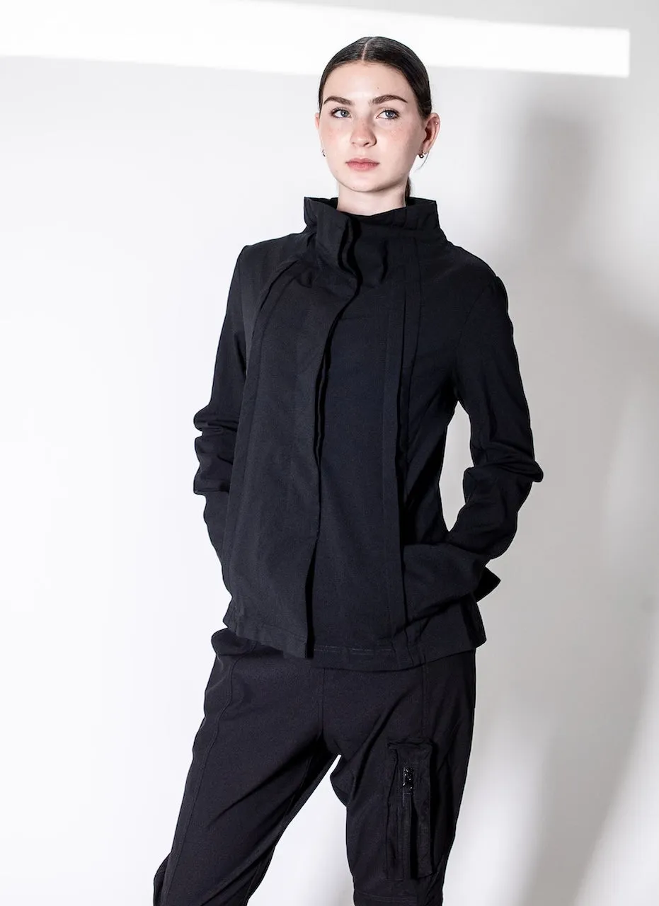 Rundholz Black Label Funnel Neck Jacket in Black