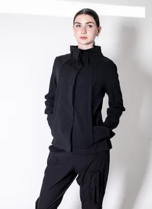 Rundholz Black Label Funnel Neck Jacket in Black
