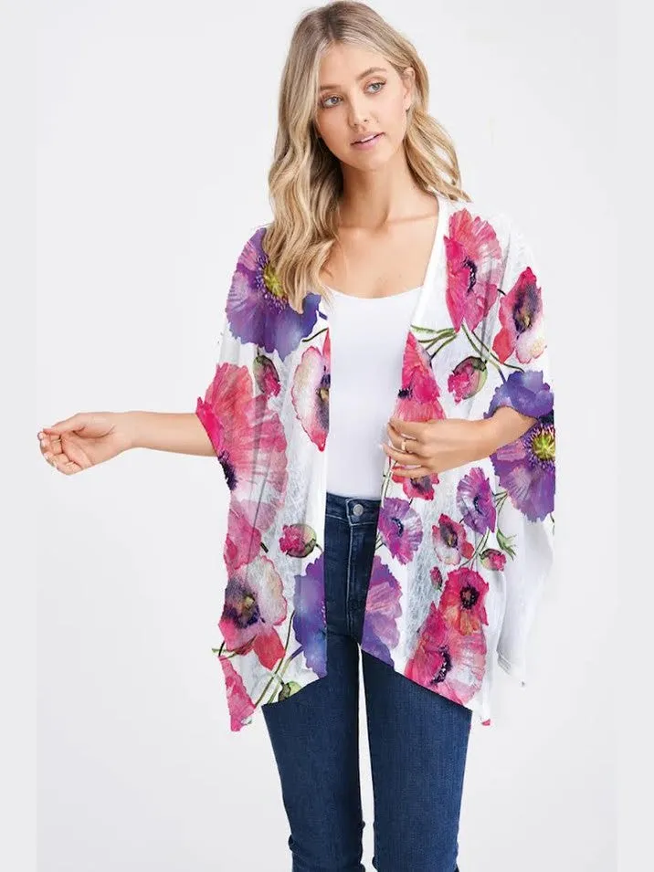 Shawl Wrap Multi White Floral Sheila Tk0099161