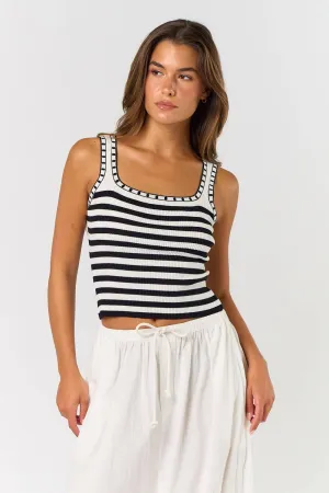 STRIPED SWEATER TANK