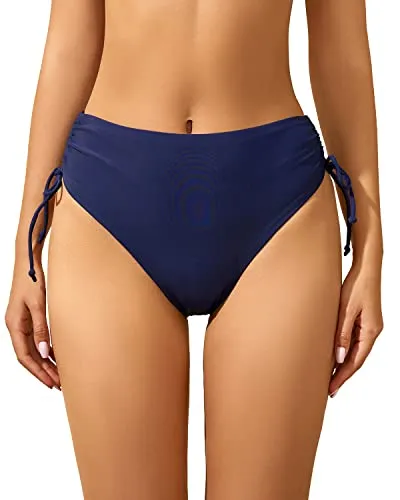 Stylish High Cut Swimwear Bottom Full Coverage High Cut Bikini Bottom for Women
