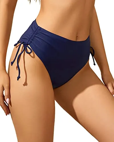 Stylish High Cut Swimwear Bottom Full Coverage High Cut Bikini Bottom for Women