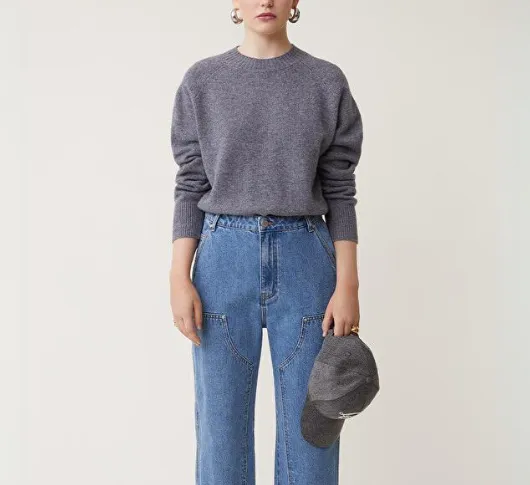 Suncoo - Paulvar Wool Crewneck Sweater in Grey