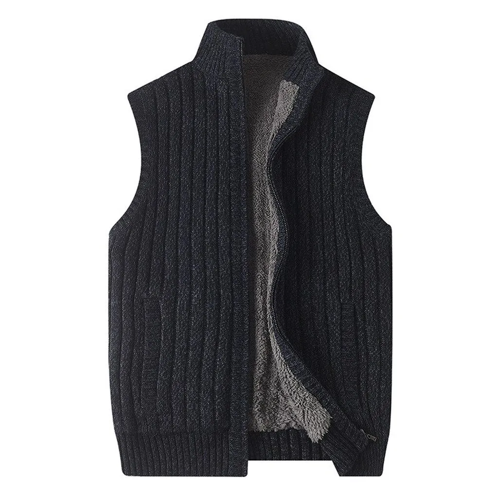 Sweater Men Casual O-Neck Pullover Men Autumn Winter Slim Fit Sleeveless Shirt Mens Sweaters Knitted Pull Homme Plus Szie 6XL