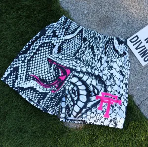 SWEET VENOM WHITE MESH BASKETBALL TRUNK DRAWSTRING SHORTS