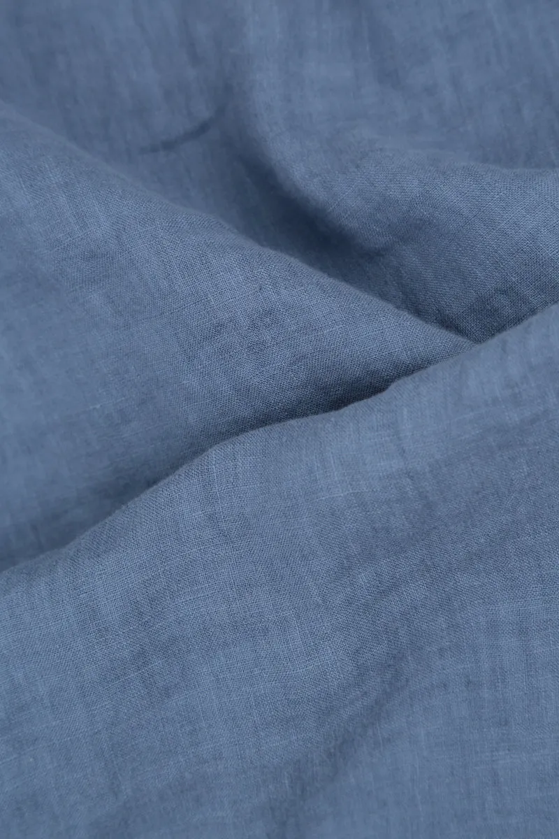 Sweetheart Neck Blue Nova Linen Top