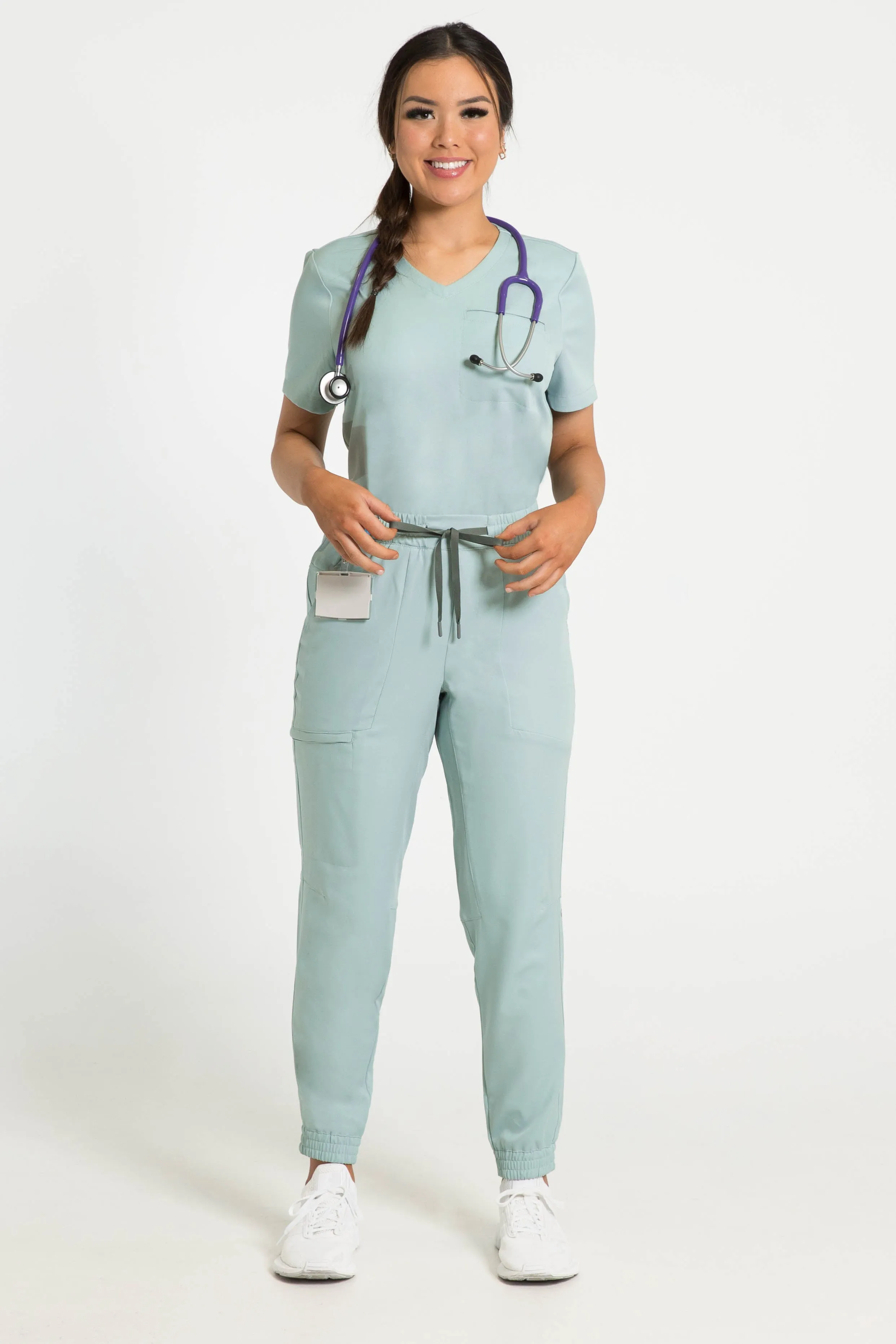 The Banksia Jogger Scrub Pants - Sage Green