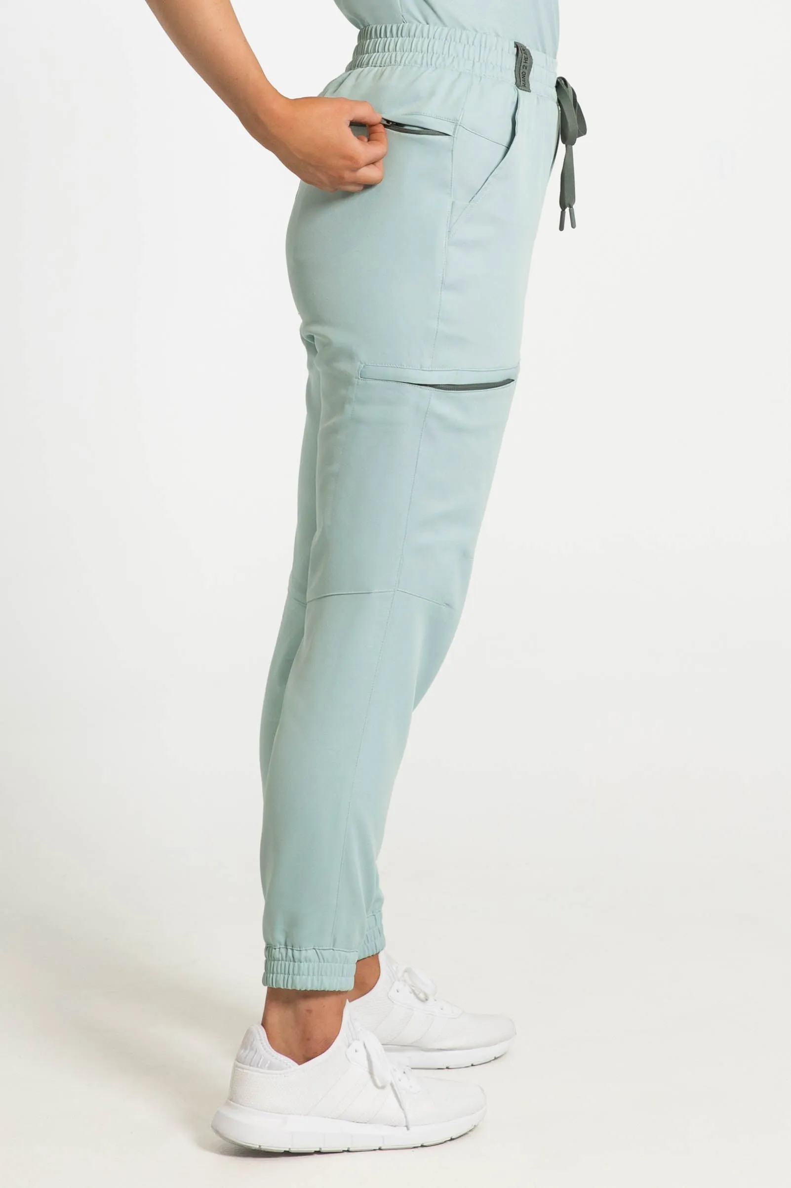 The Banksia Jogger Scrub Pants - Sage Green