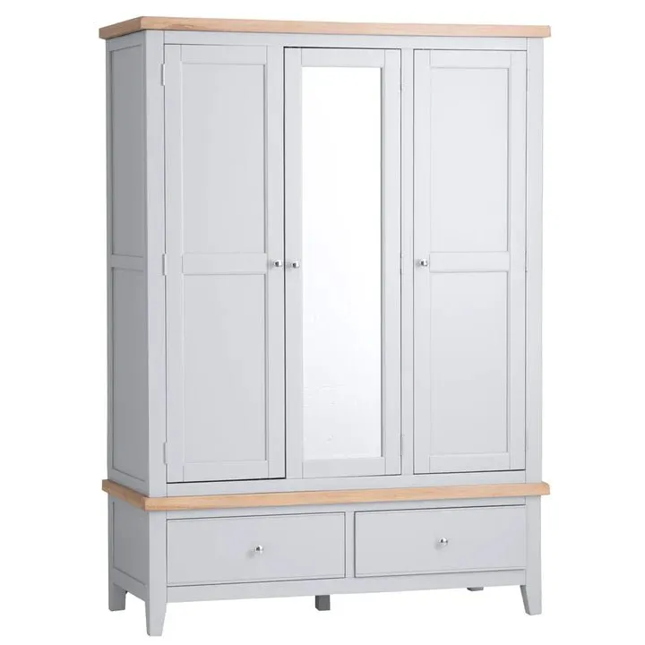 Thornham 3 Door Wardrobe, Grey