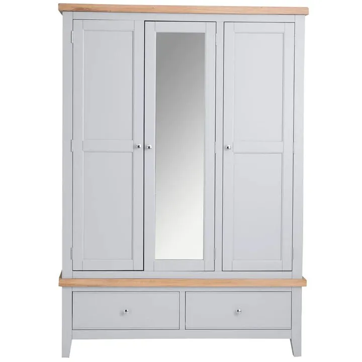 Thornham 3 Door Wardrobe, Grey