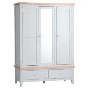 Thornham 3 Door Wardrobe, Grey