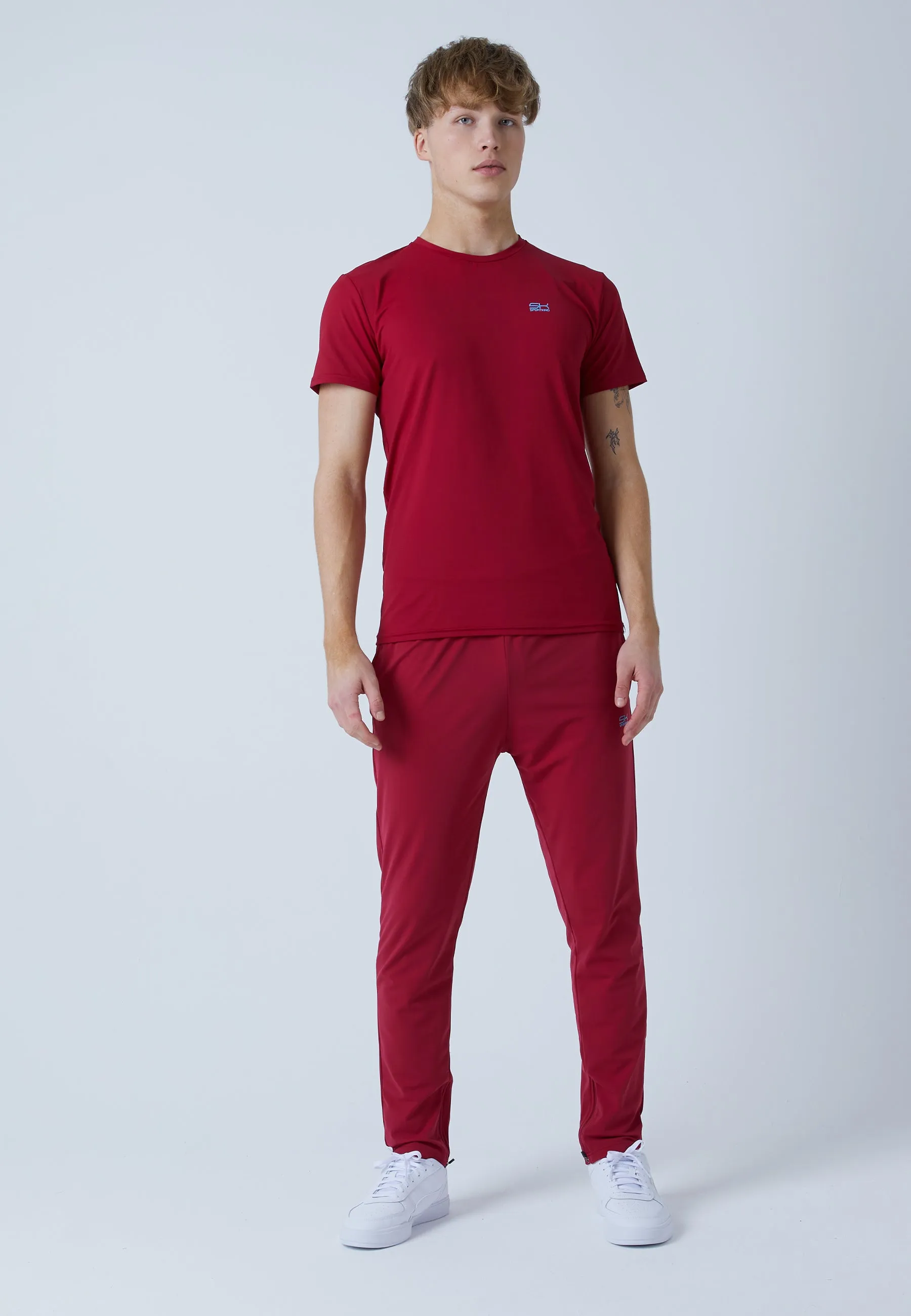 Tracksuit bottoms narrow, bordeaux red
