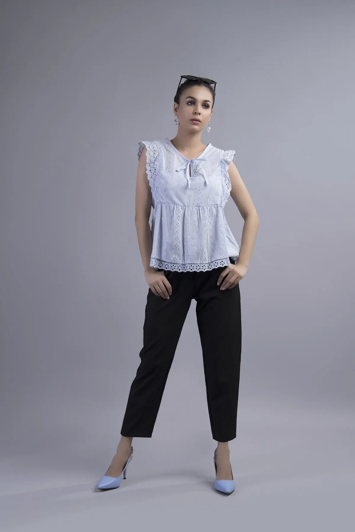 Tuna Tulip Blouse Blue