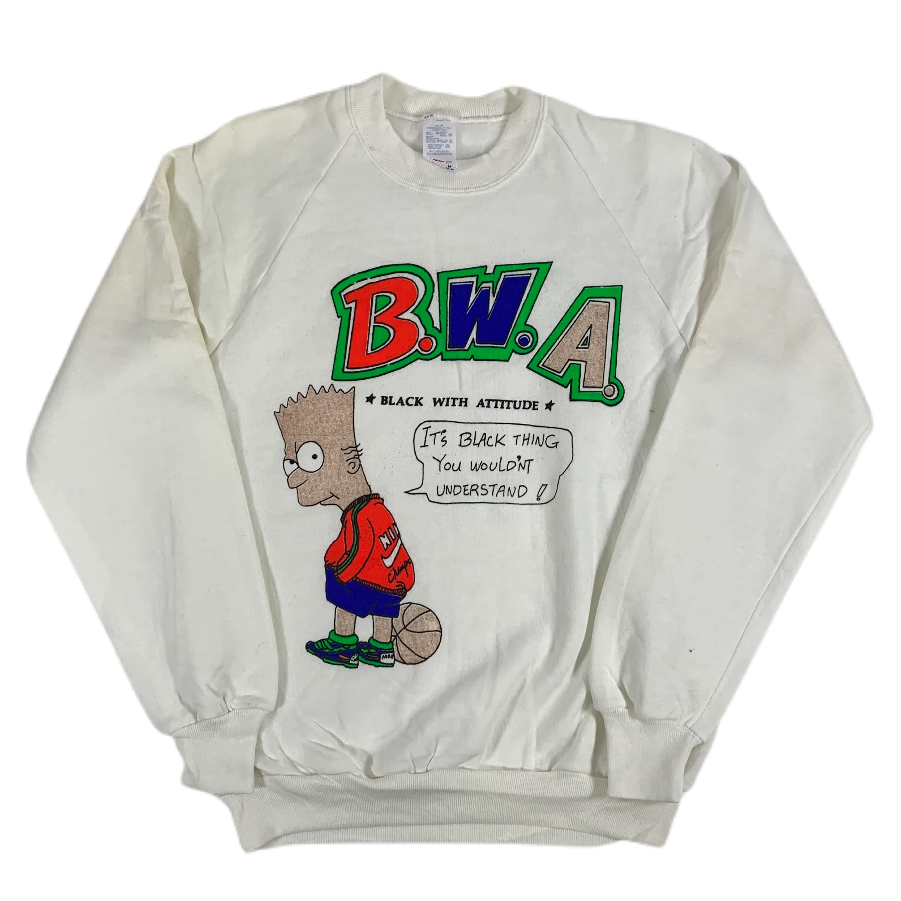 Vintage Bootleg Bart "BWA" Raglan Sweatshirt
