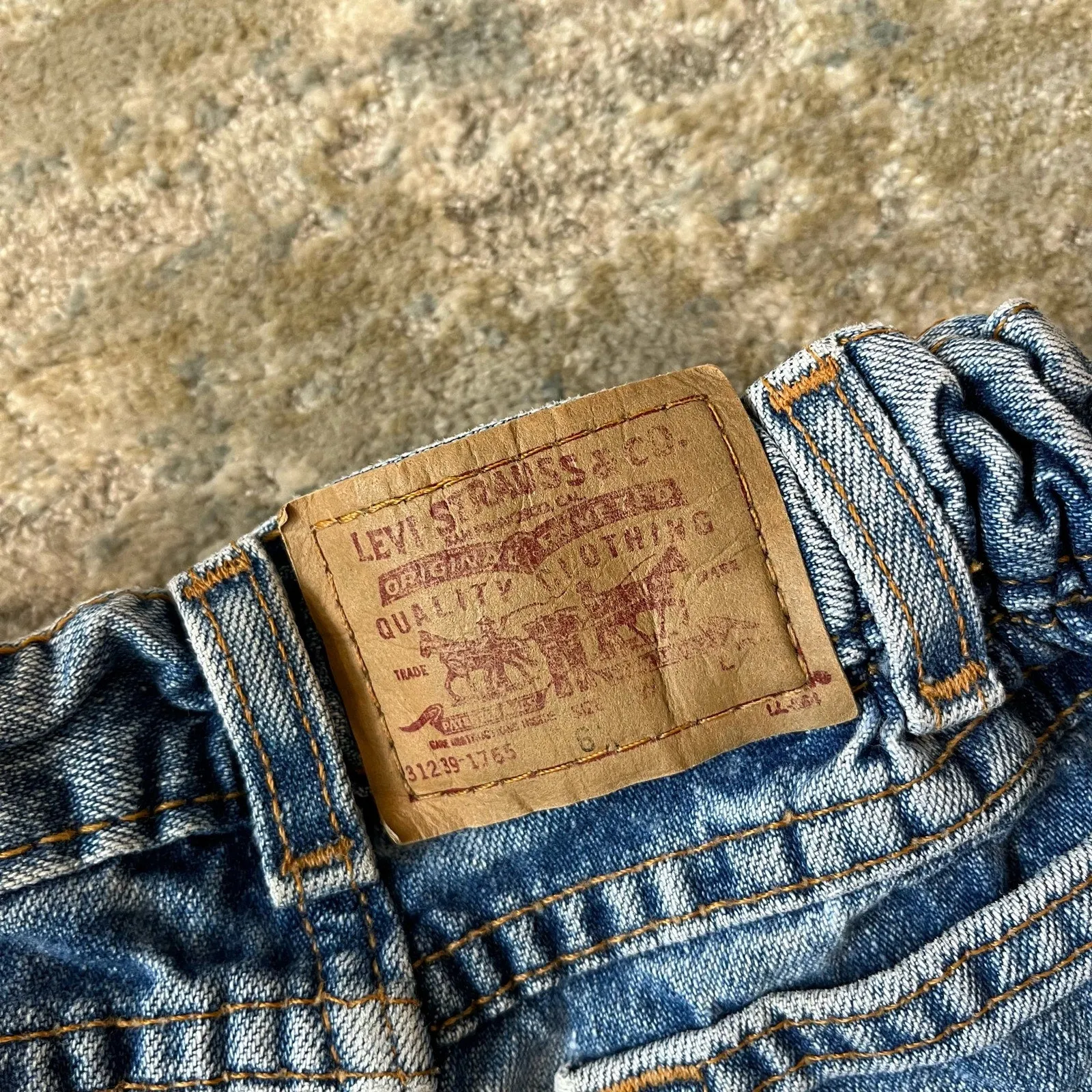 Vintage Levi's Regular Fit Orange Tab Blue Jeans 6