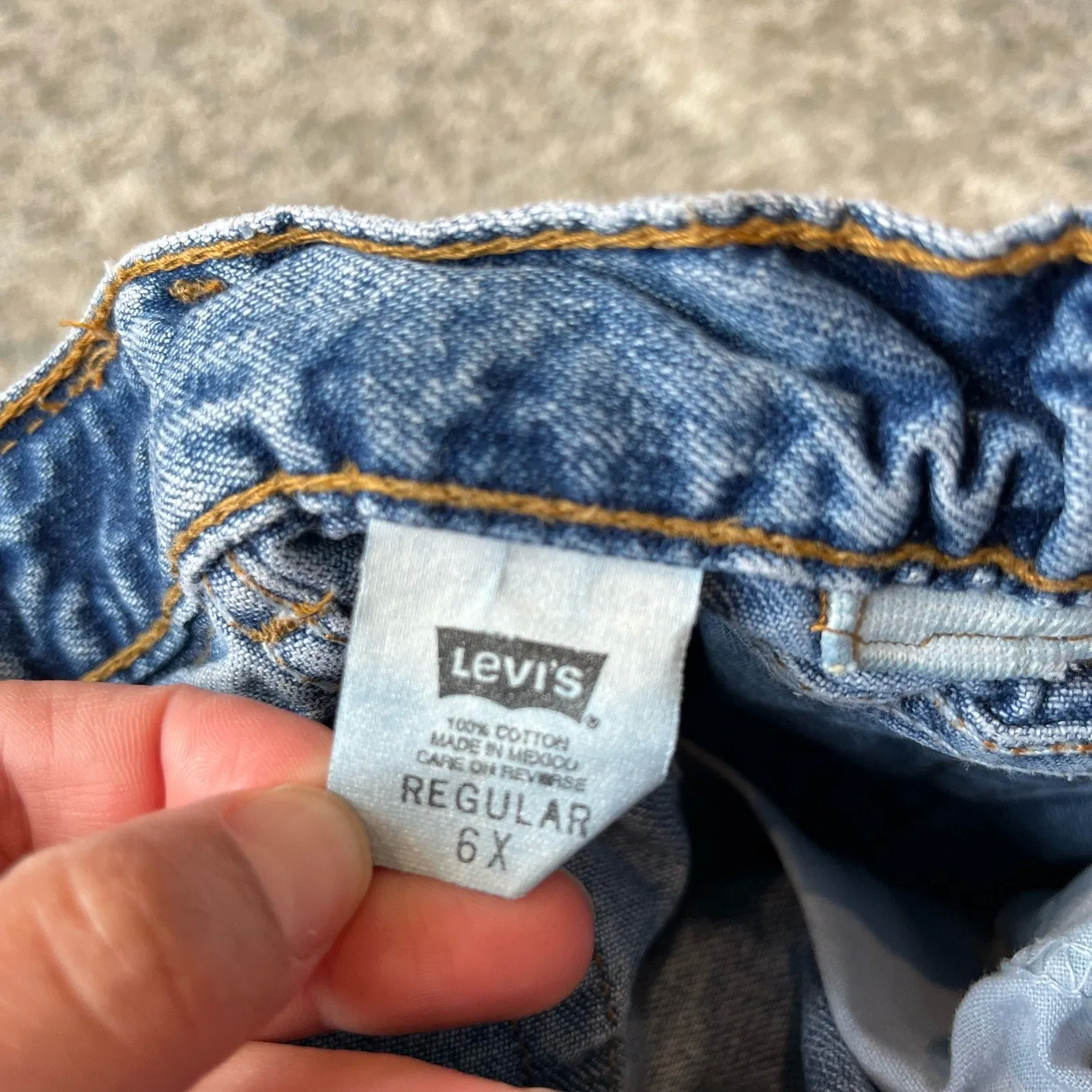 Vintage Levi's Regular Fit Orange Tab Blue Jeans 6