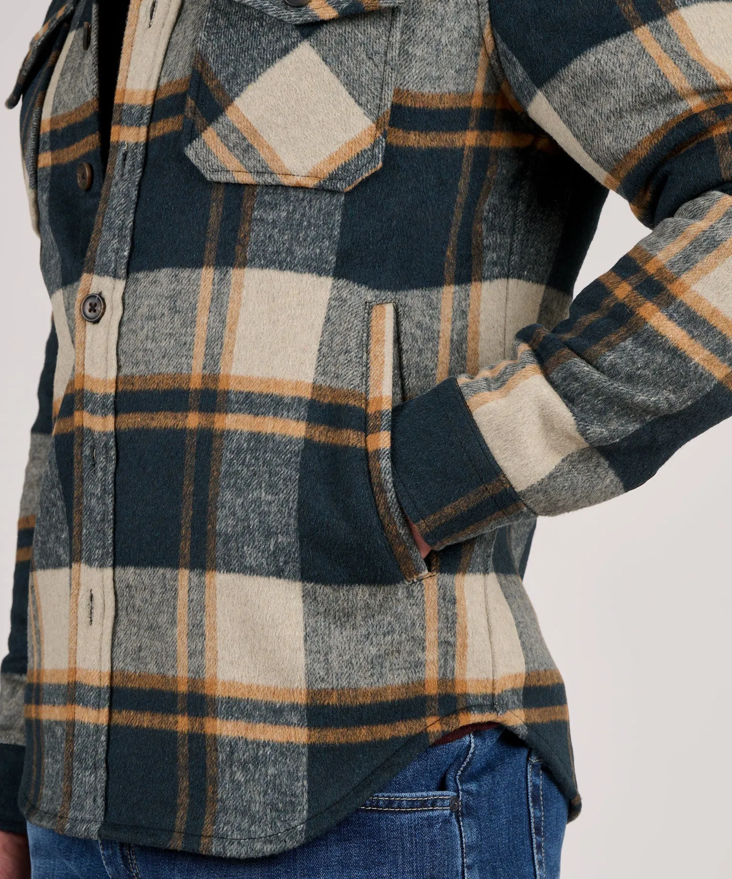 Westport Black Wool Blend Shirt Jacket