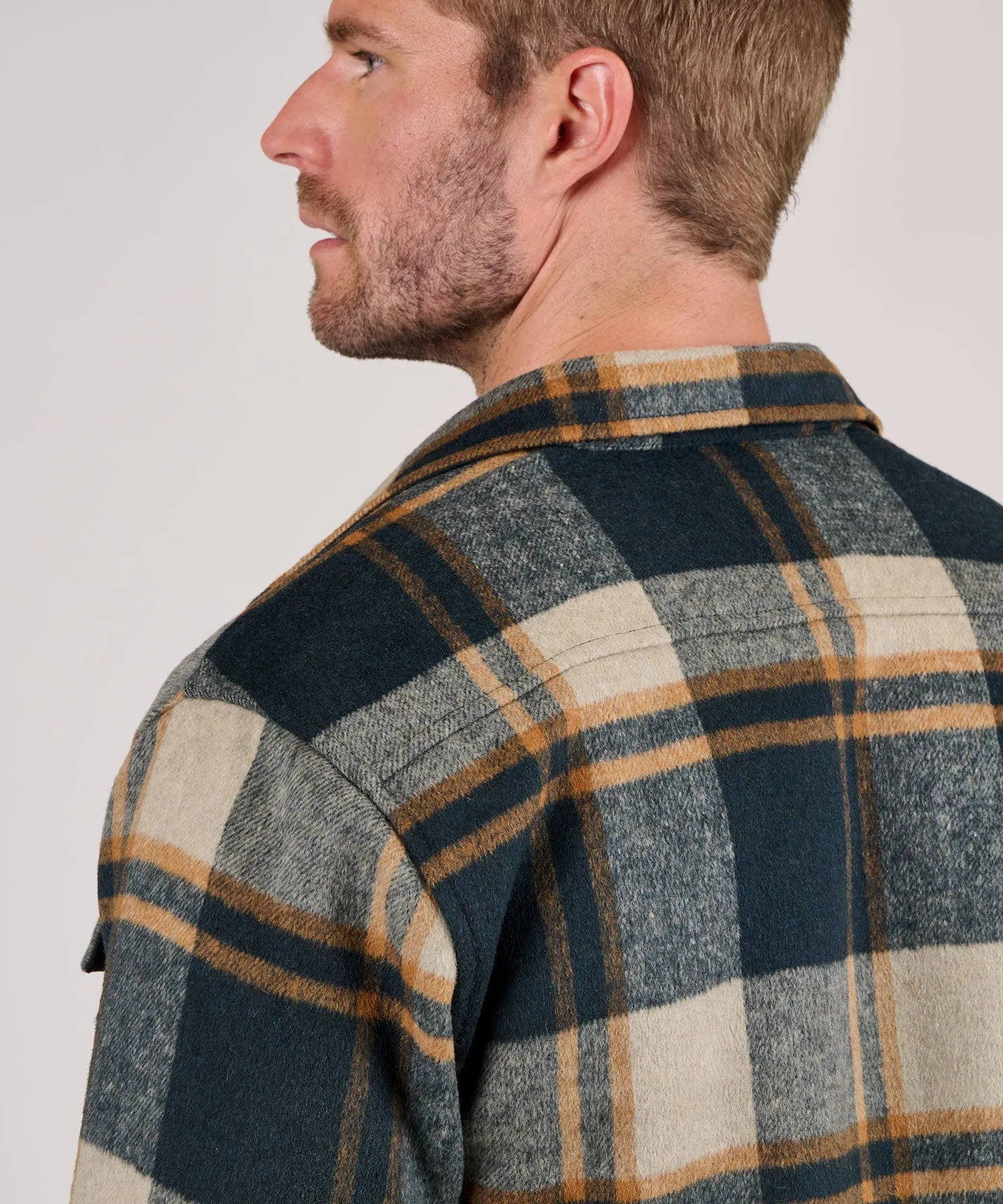 Westport Black Wool Blend Shirt Jacket