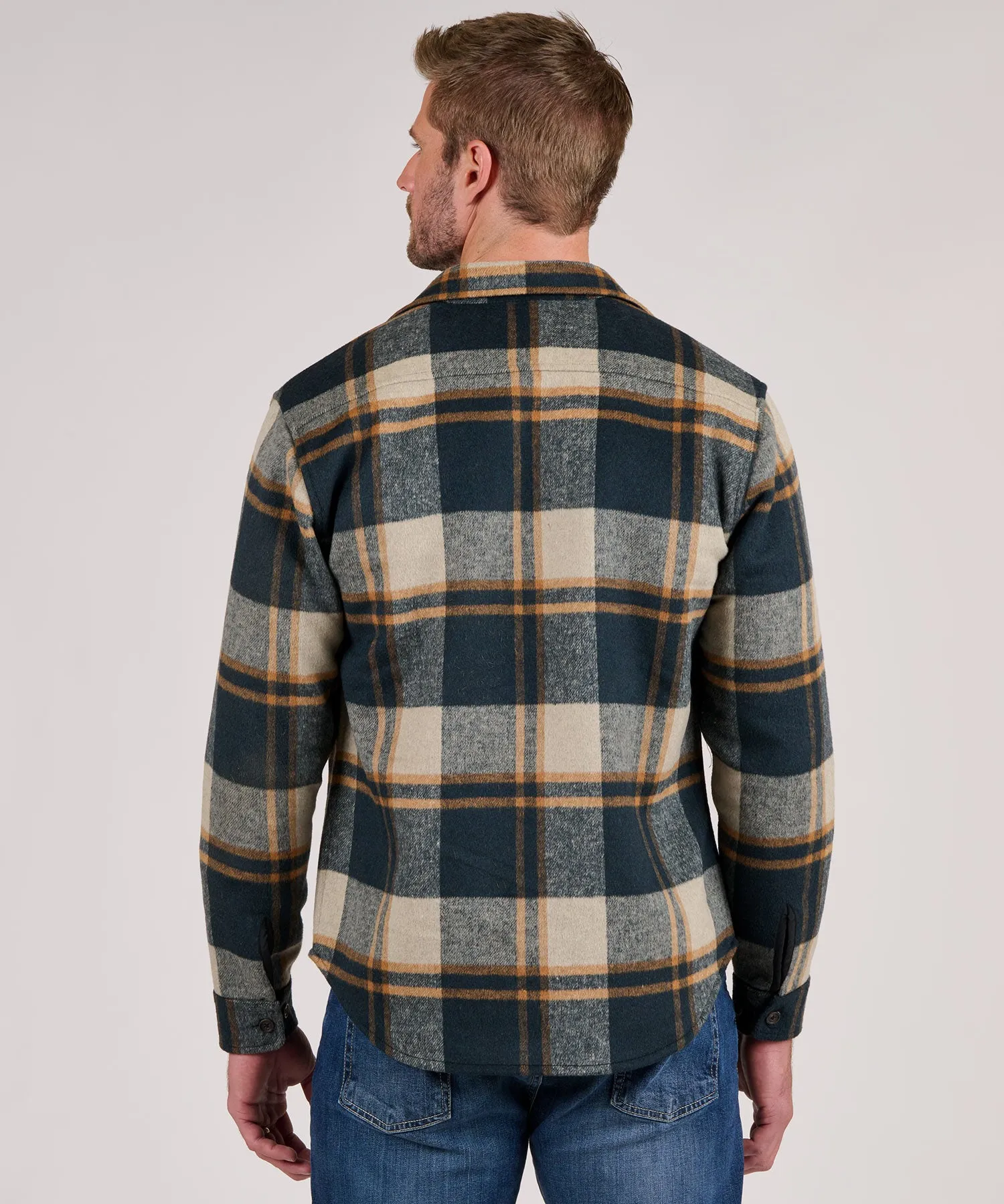 Westport Black Wool Blend Shirt Jacket