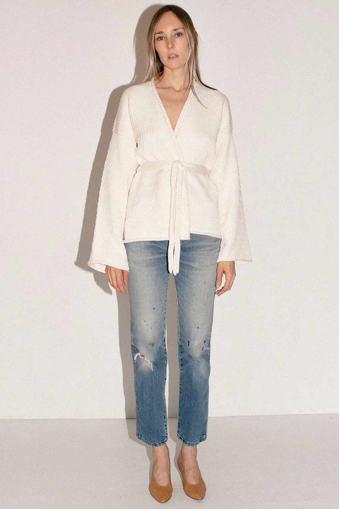 White Zig Zag Cardigan
